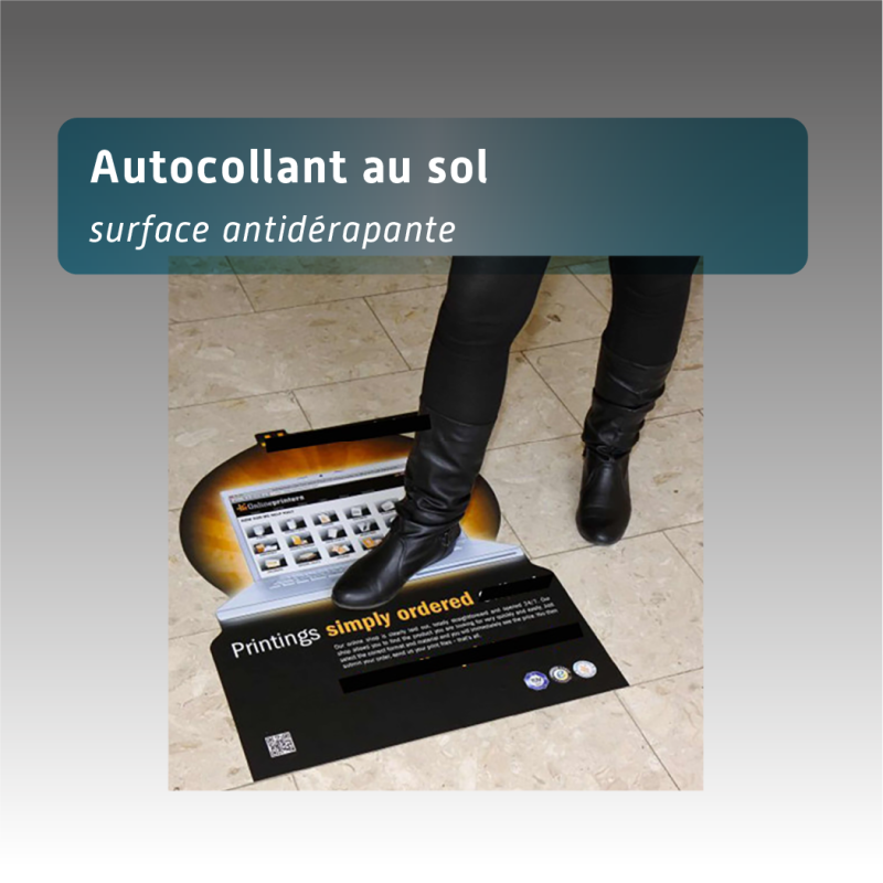 Autocollant de Sol Personnalisable Antidérapant Intérieur & Extérieur | Impression HD